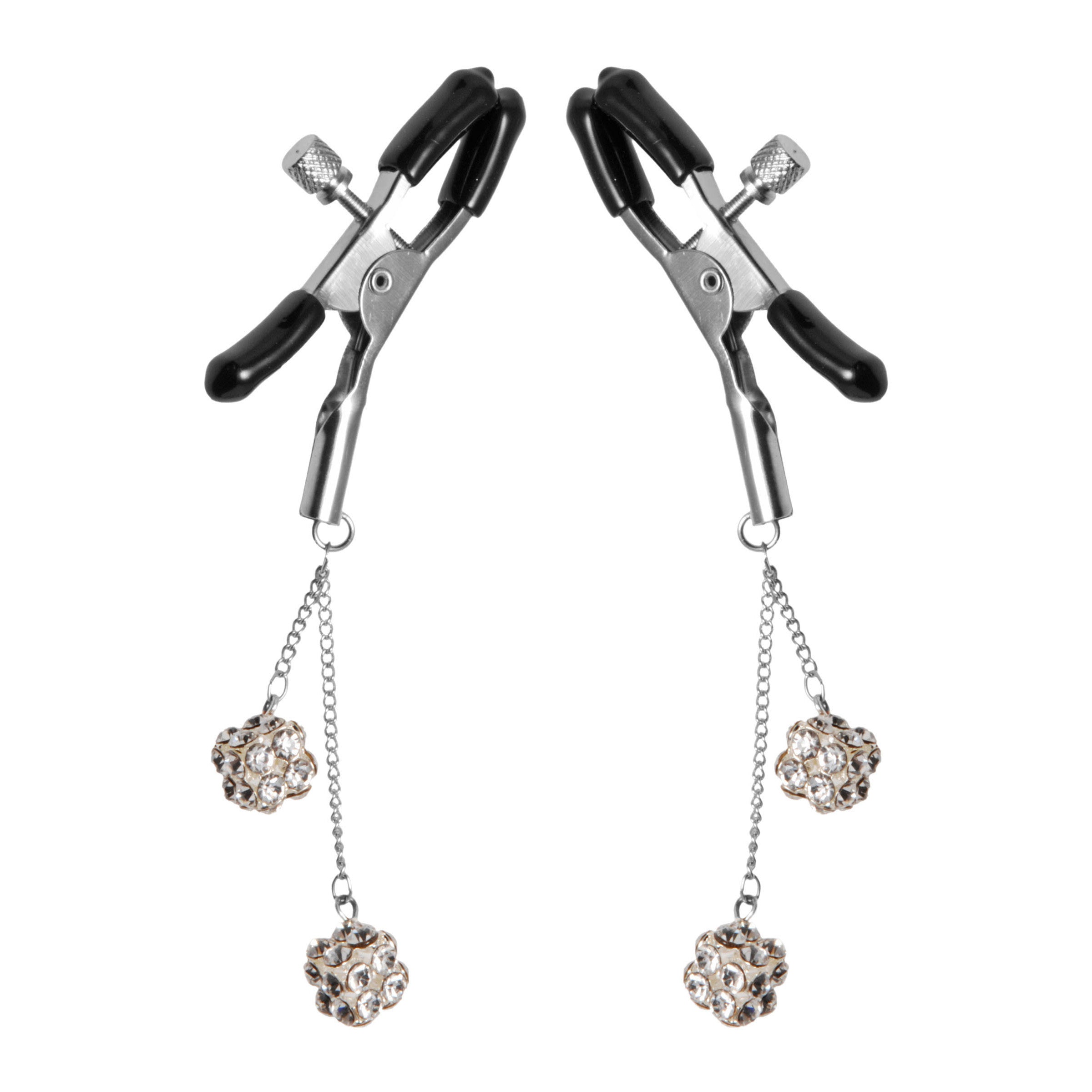 Ornament Adjustable Nipple Clamps with Jewel Accents