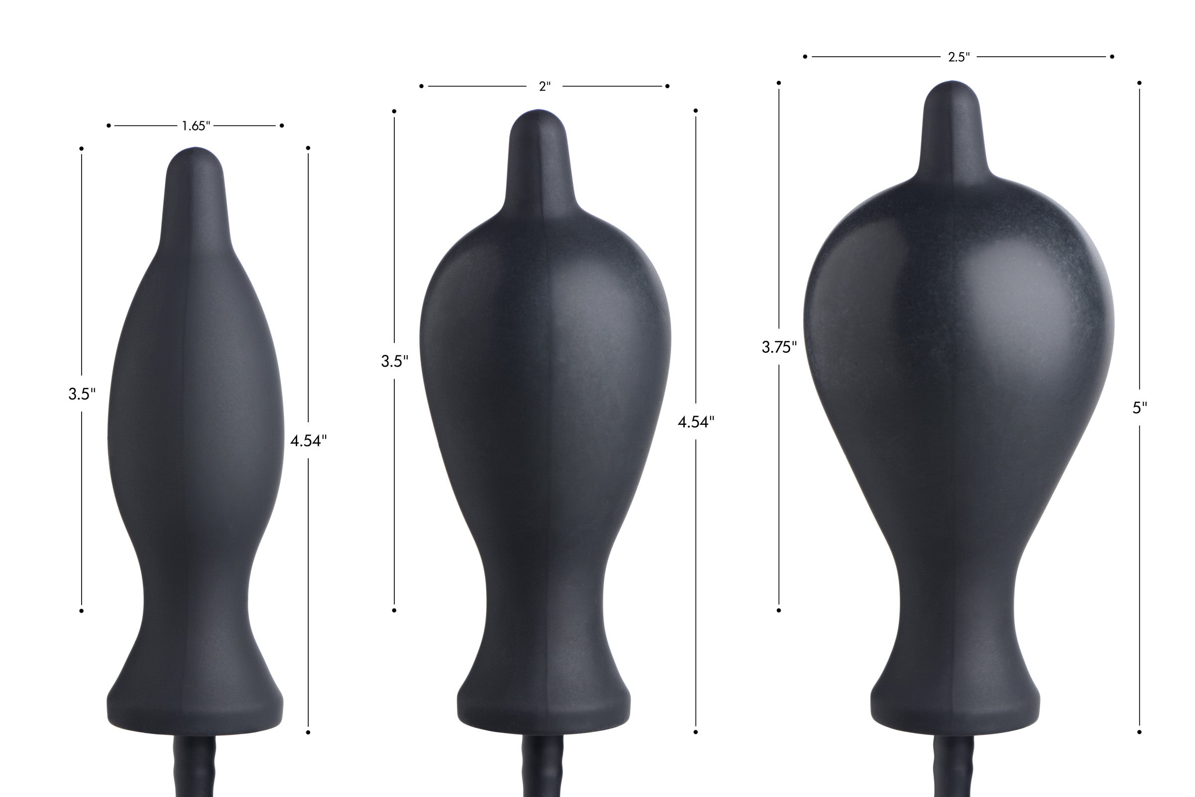 Dark Inflator Silicone Inflatable Anal Plug