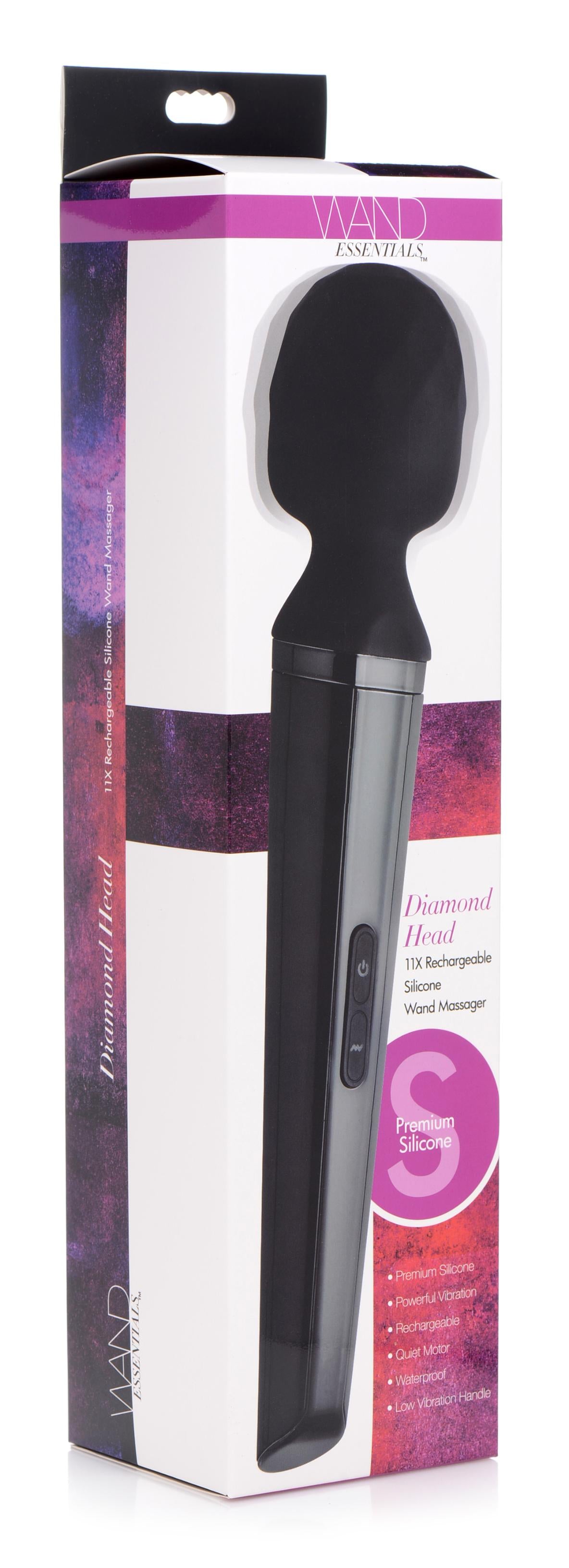 Diamond Head 24X Rechargeable Silicone Wand Massager