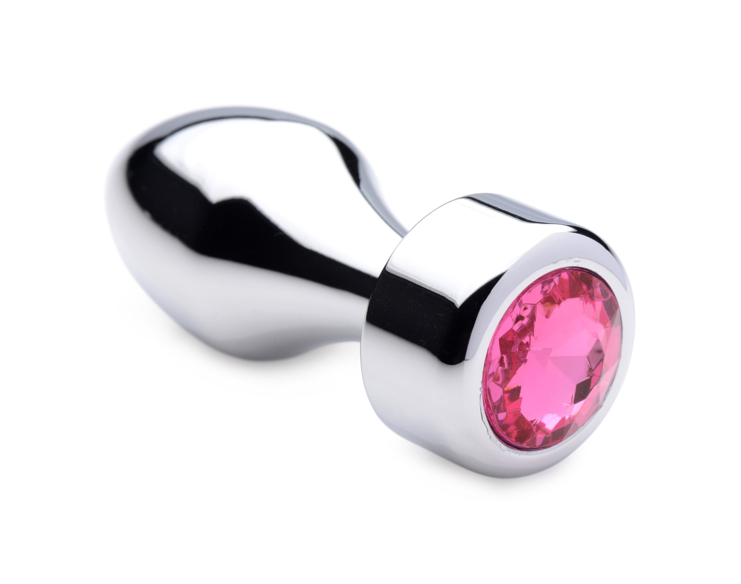 Hot Pink Gem Weighted Anal Plug