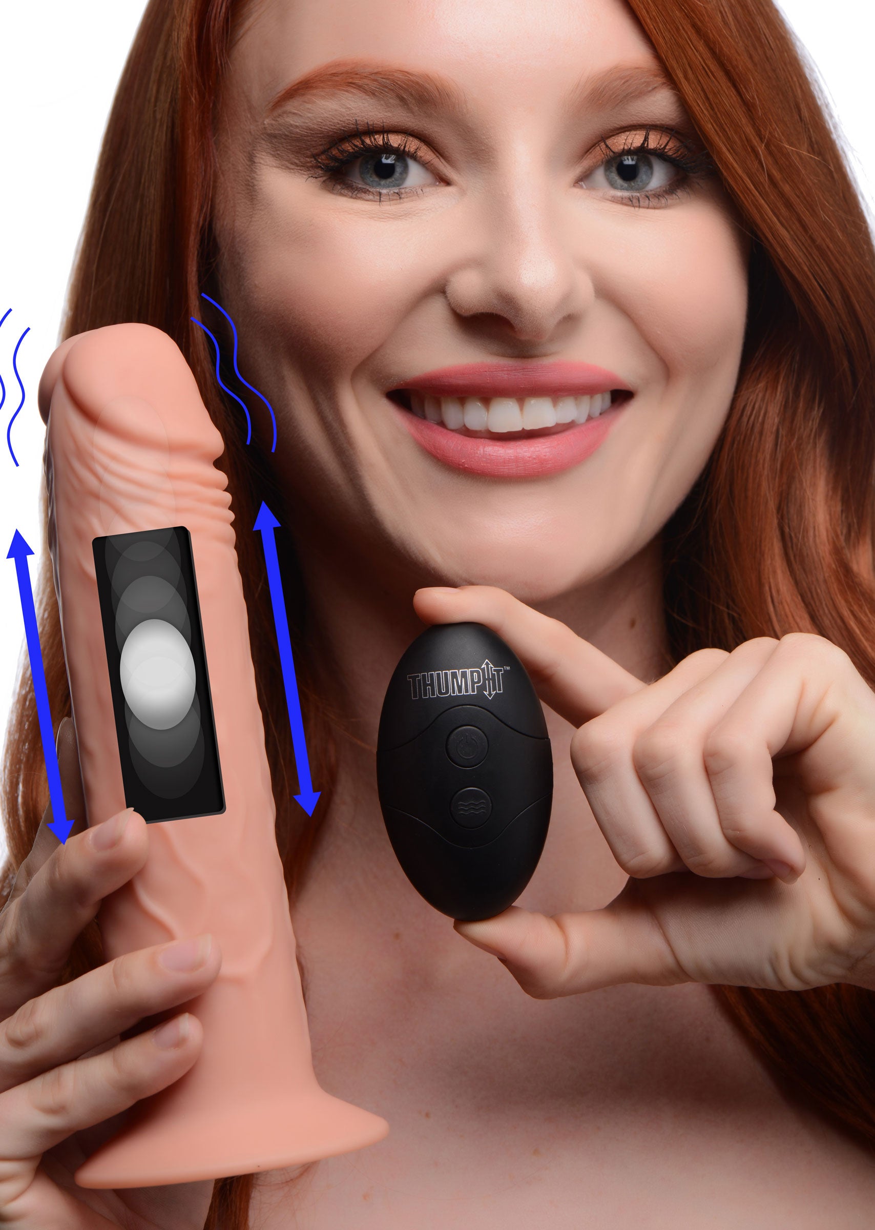 7X Remote Control Vibrating and Thumping Dildo
