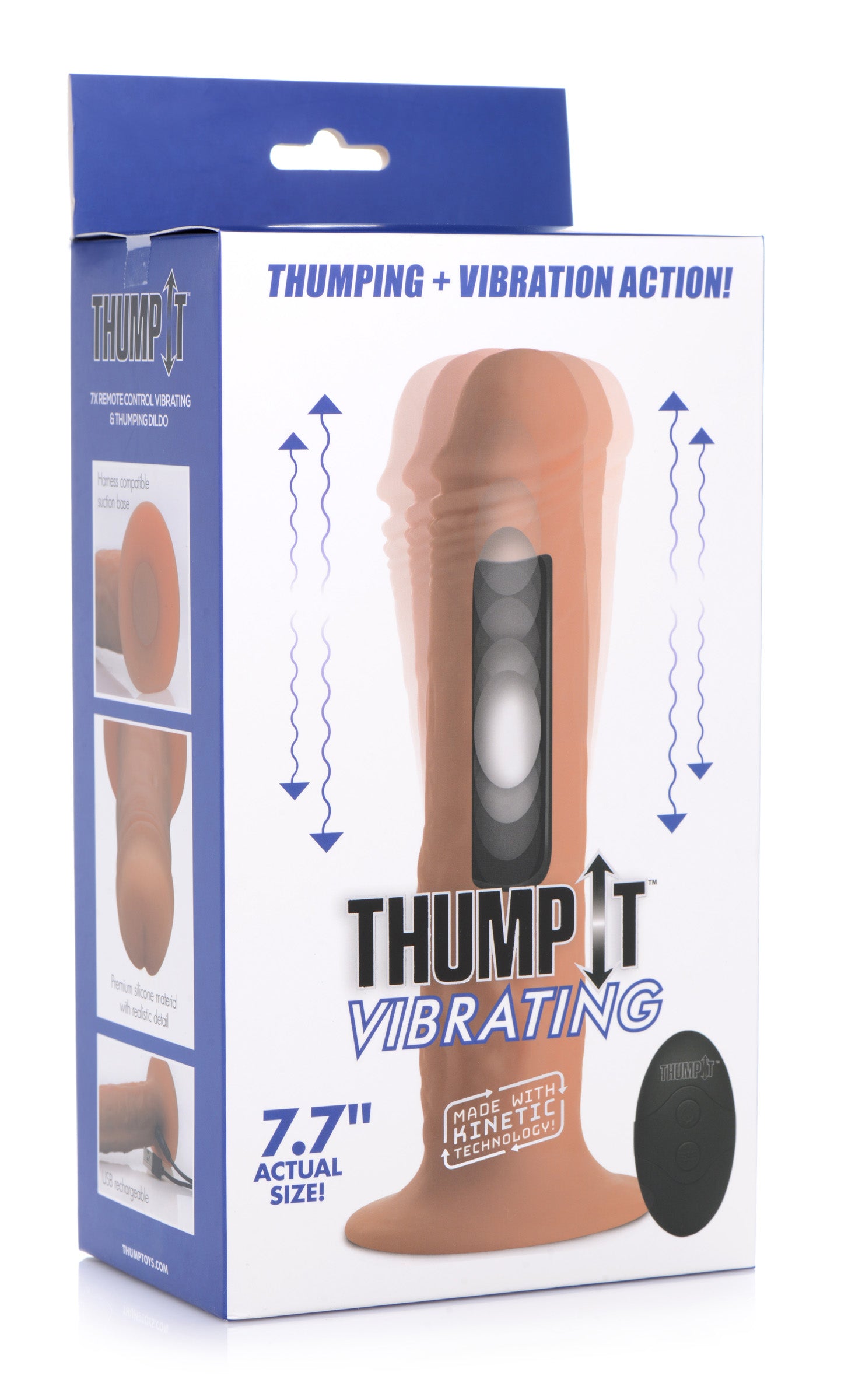 7X Remote Control Vibrating and Thumping Dildo