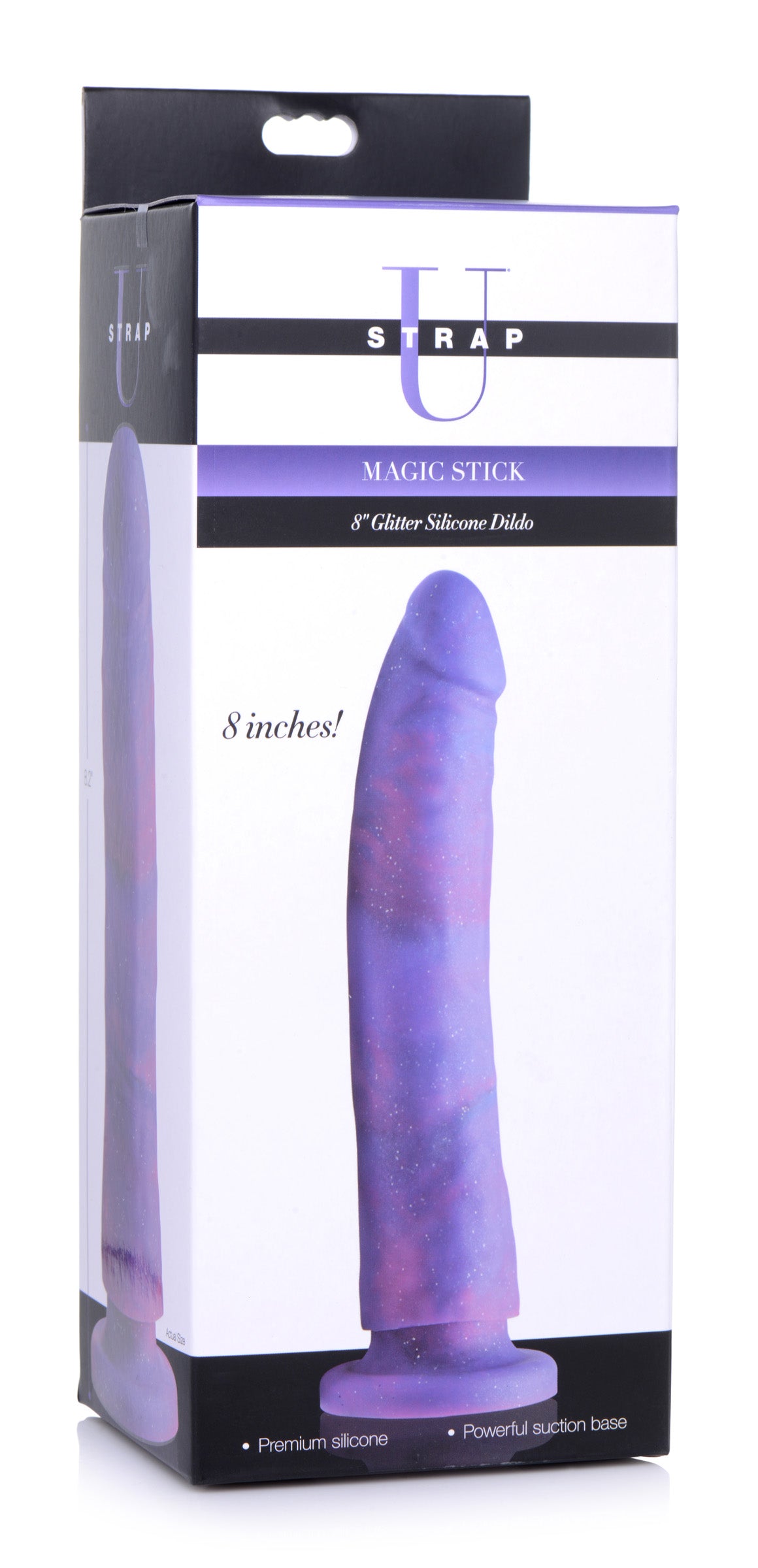 Magic Stick Glitter Silicone Dildo - 8 Inch