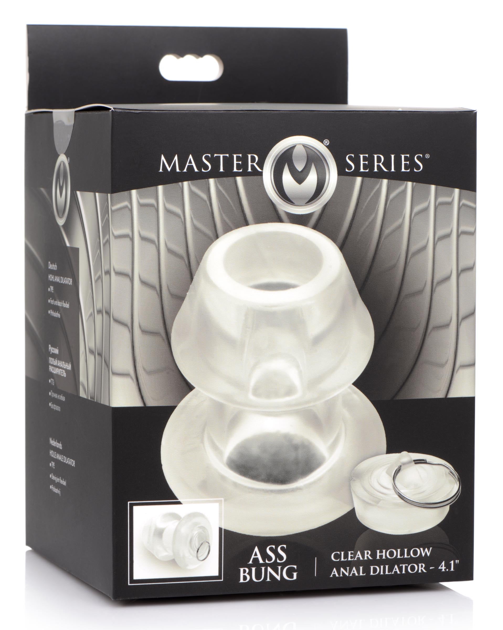 Ass Bung Clear Hollow Anal Dilator with Plug