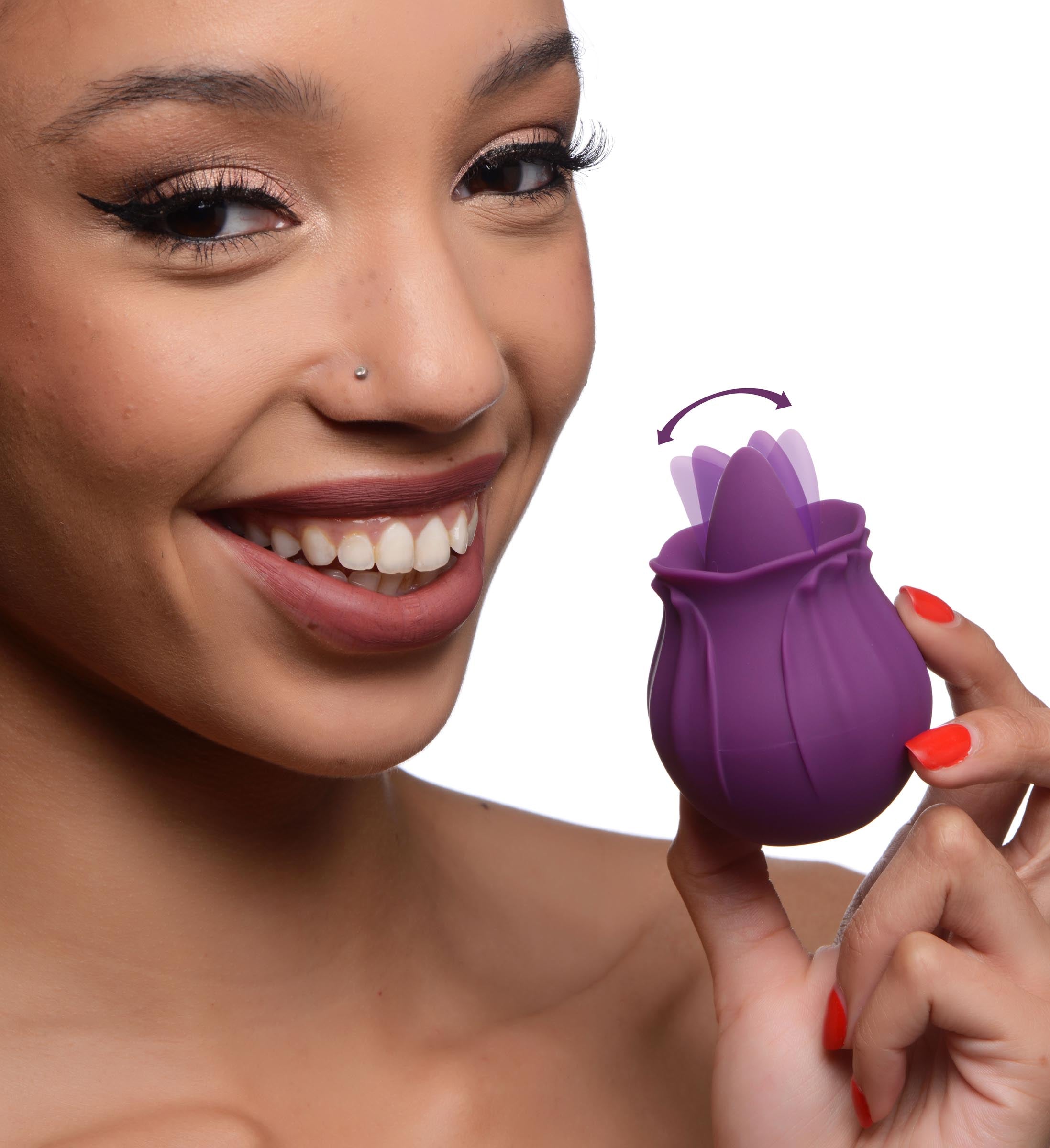 Bloomgasm Wild Violet 10X Silicone Clit Licking Stimulator - Purple