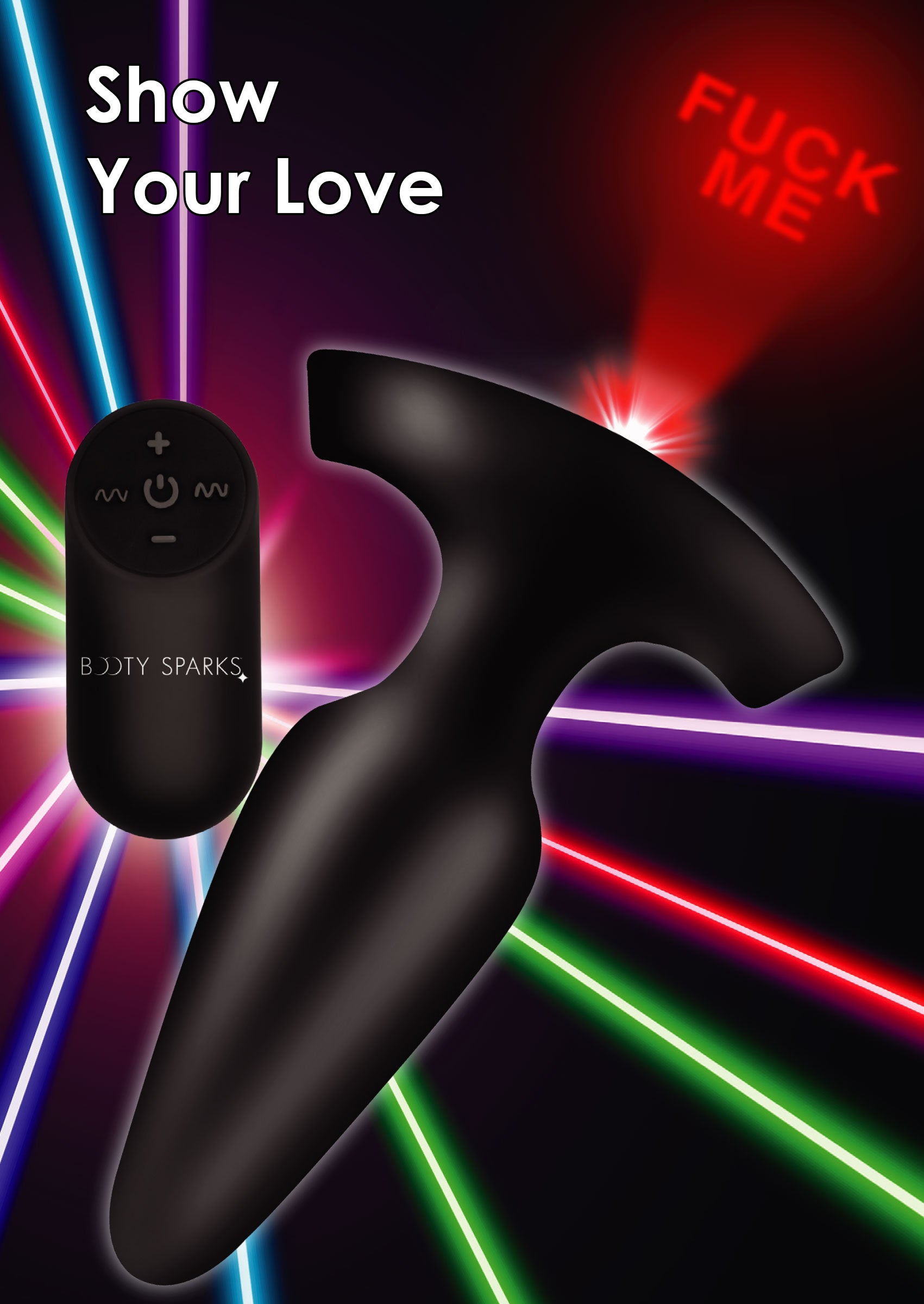 28X Laser Fuck Me Silicone Anal Plug with Remote Control