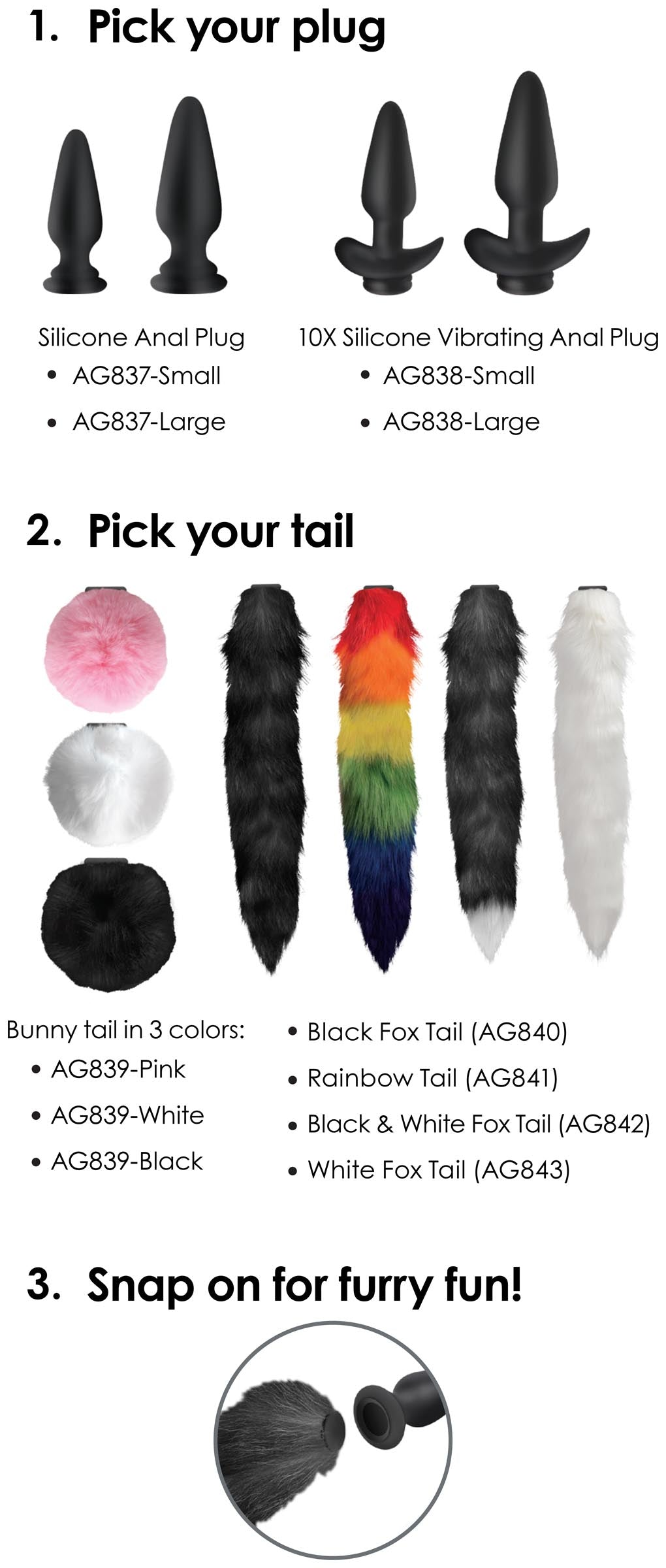 Interchangeable Bunny Tail