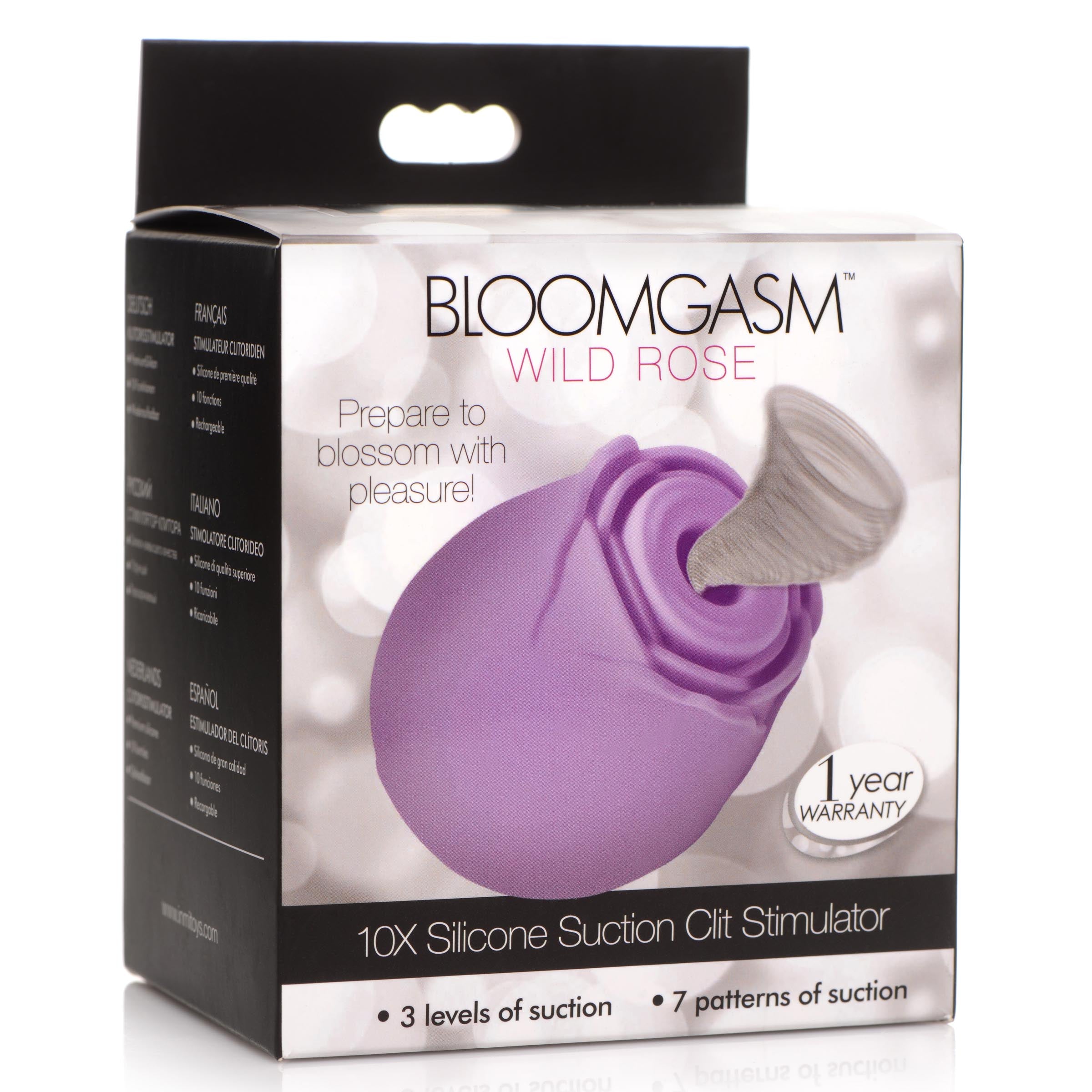Bloomgasm Wild Rose 10X Suction Clit Stimulator - Purple