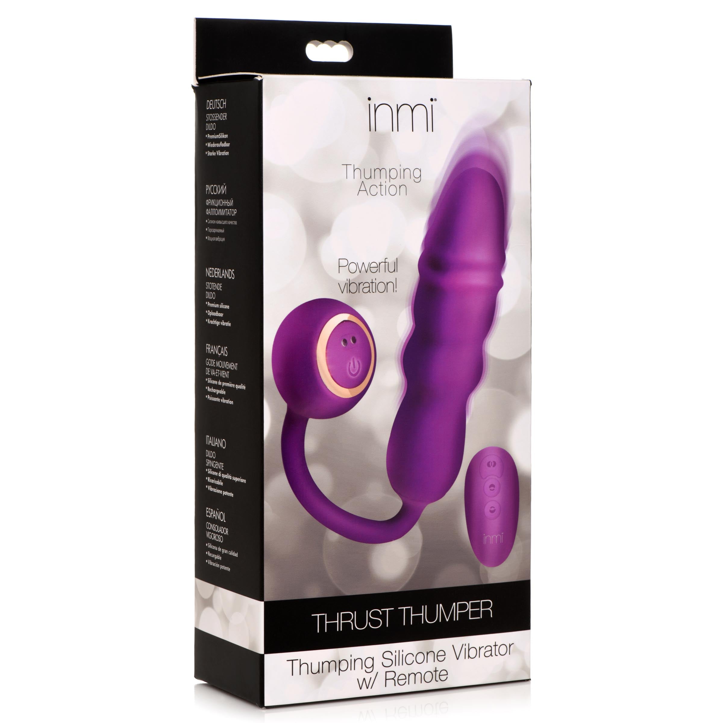 Thrust Thumper Thrusting Silicone Vibrator with Remote