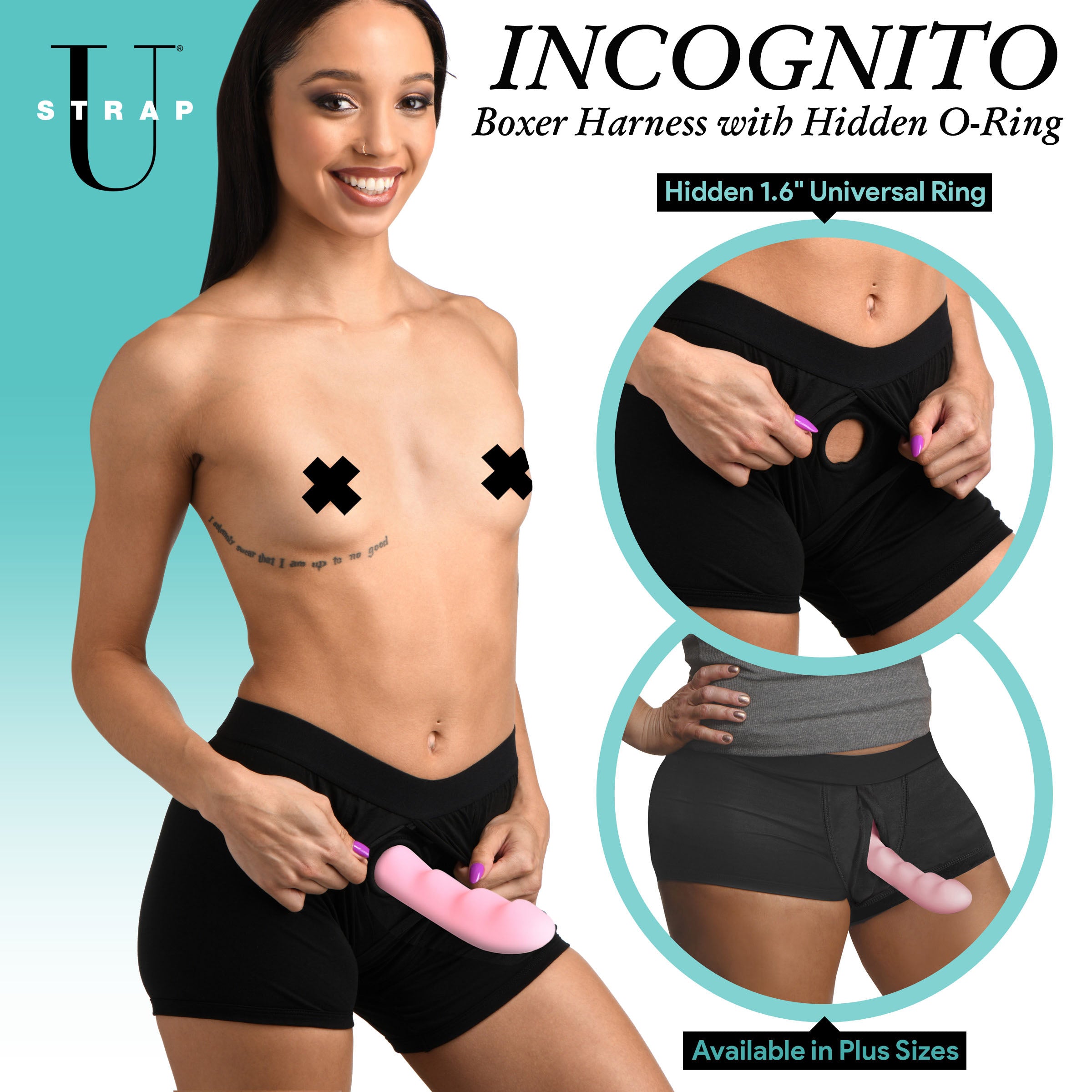 Incognito Boxer Harness with Hidden O-Ring Medium/Large