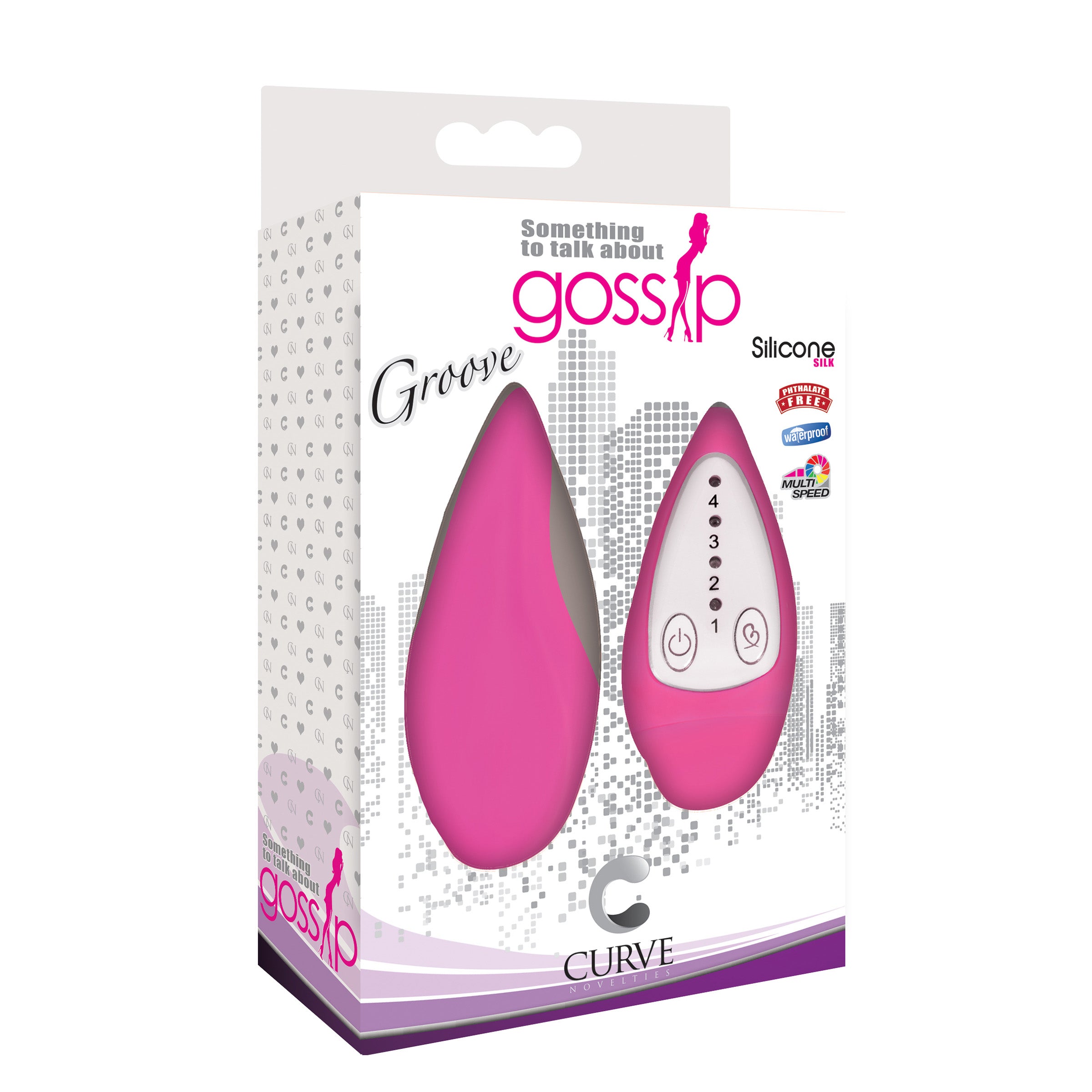 Groove Smooth Silicone Remote Vibe - Pink