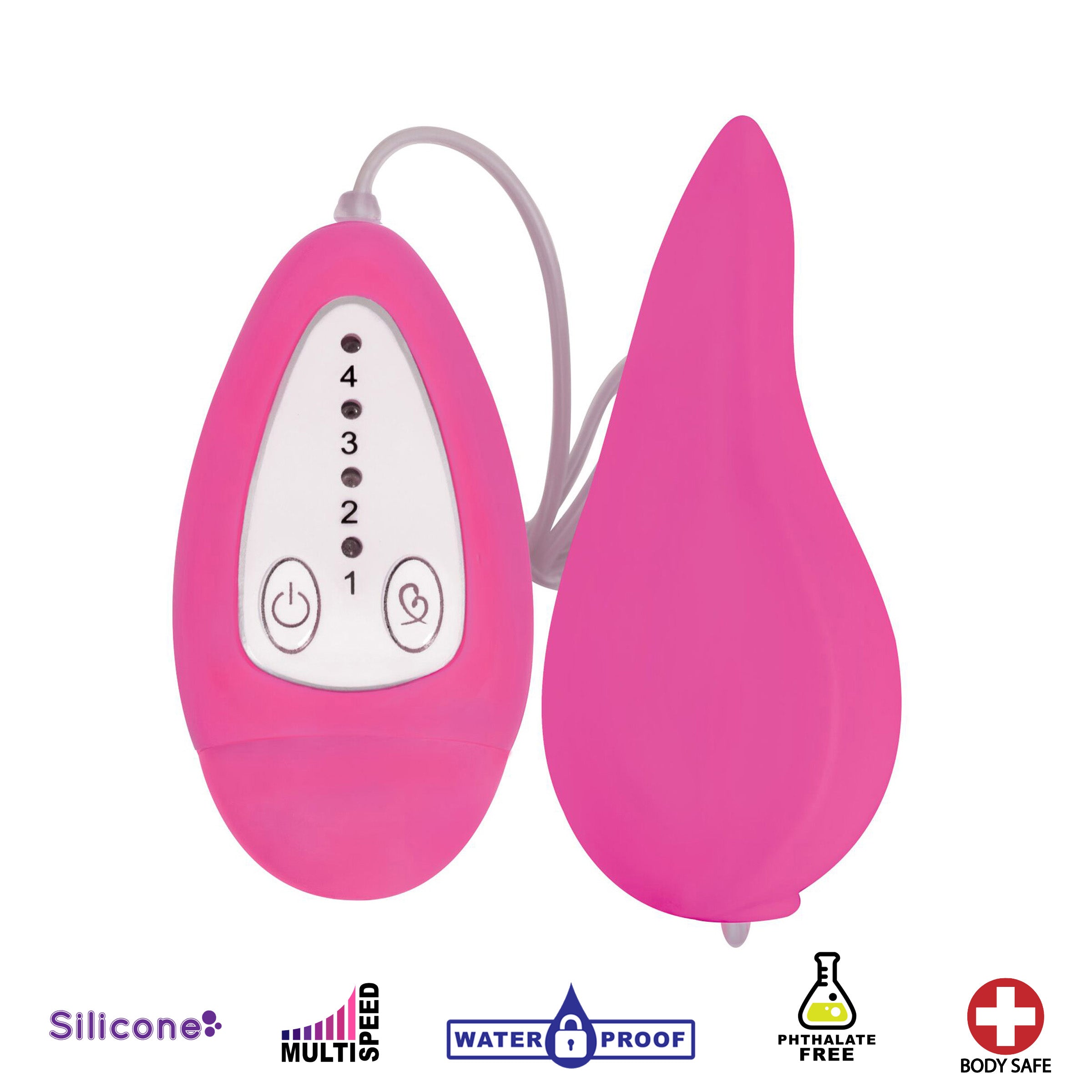 Groove Smooth Silicone Remote Vibe - Pink
