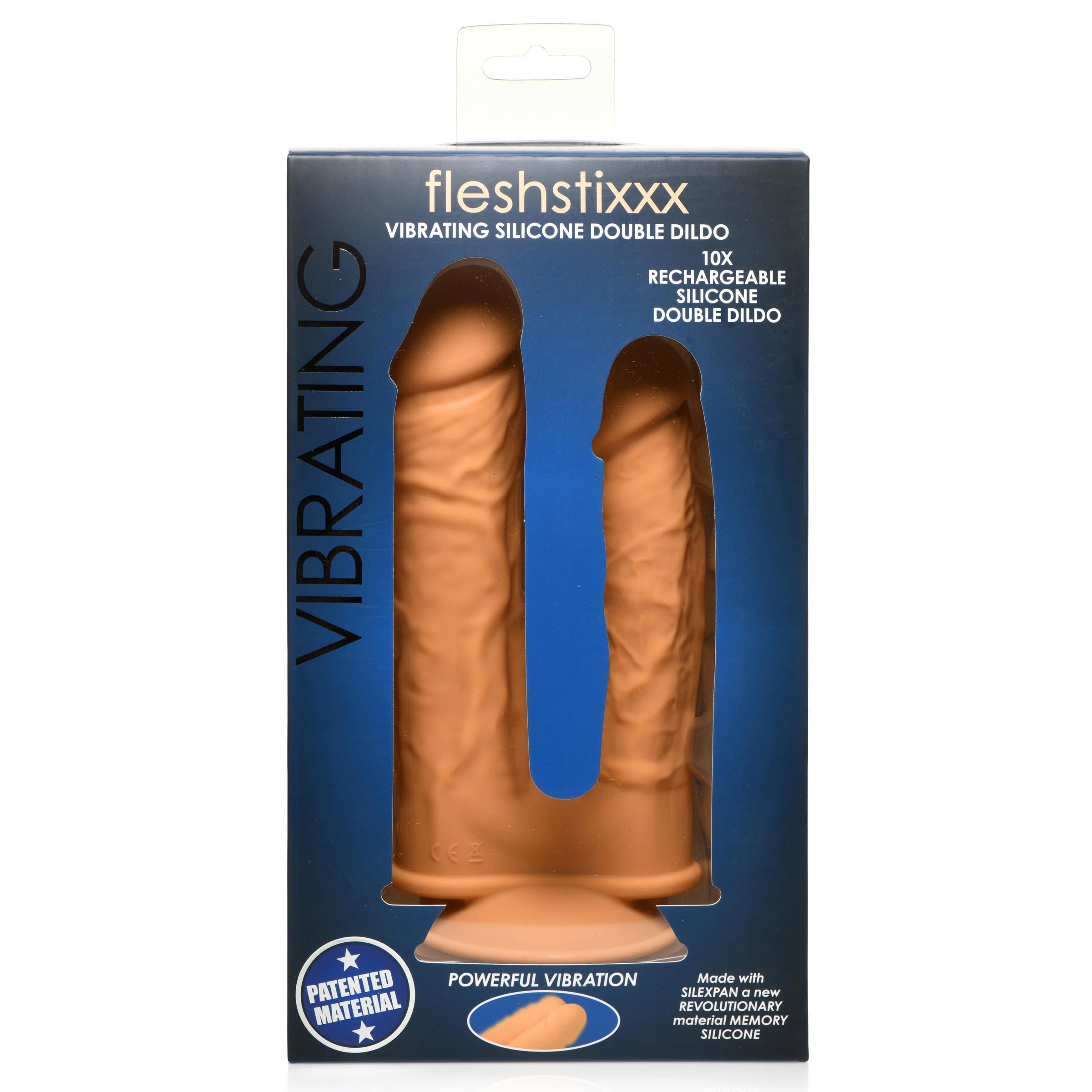 10X Silexpan Vibrating 6 and 7 Inch Double DIldo
